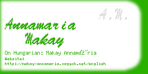 annamaria makay business card